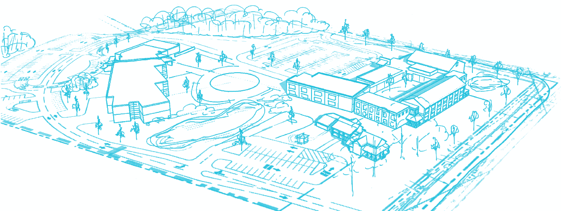 Sketch of the park-like Huntersville Education Village